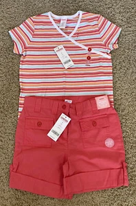 Gymboree Bermuda Shorts & Stripped Shirt- New with tags! 100% Cotton - Picture 1 of 8
