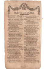 GEORGE WASHINGTON PRESIDENCY PERIOD 1790s,POEM IN HIS HONOR,"SEAT OF  THE MUSES"