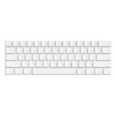 Blank 61 Key White Keycap Set In Original Profile PBT Keycaps For Minimalists - Image 1 of 4