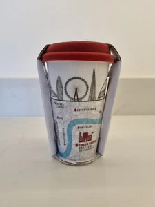 Costa travel mug " Whitbread " Design Brand New - Rare Pattern London Landmarks  - Picture 1 of 6