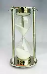 6'' Clessidra Sand Timer Vintage Cromo Nautico Marino Sand Clock Regalo Scriv... - Foto 1 di 4
