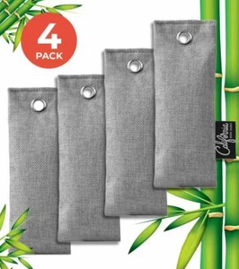 Gray Mini Bamboo Charcoal Air Purifying Bags (4-Pack), 50g - Picture 1 of 9