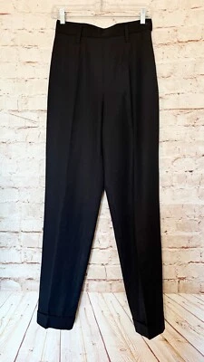 Pantalón Pantalón Jean Paul Gaultier Classique Mujer Vintage Lana Talla 8 Negro EE. UU. Foto 1 de 4