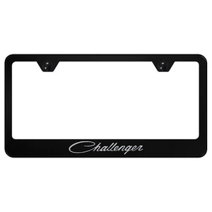 Dodge Challenger Classic Logo License Plate Frame (Black) - Picture 1 of 4