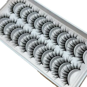 10 Pairs False Eyelashes Natural Wispy Fluffy Fake Eyelashes Long Thick Las Y8J2 - Picture 1 of 20