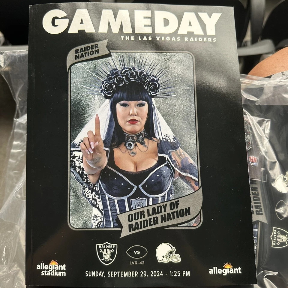 Las Vegas Raiders VS Cleveland Browns Game Day Program 9/29/24 - Image 1 of 1