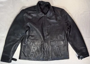 Distressed Soft Black Leather Deluxe Half Belt With Quilted Lining - Picture 1 of 10