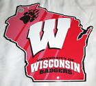 WISCONSIN BADGERS - WISCONSIN STATE SHAPED SIGN #6 - NEW