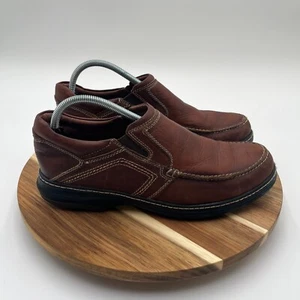 Johnston Murphy Mens Colvard XC4 Mahogany Venetian Leather Moc Shoes 25-1073 10M - Picture 1 of 9