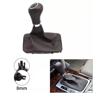Leather Car Gear Shifter Knob W/Boot For 07-2013 Mercedes Benz C Class W204 C204 - Bild 1 von 9