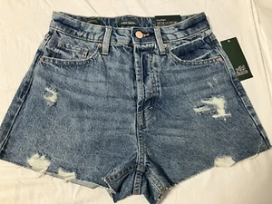 Pantaloncini jeans donna Wild Fable vita alta EasyRigid taglio lavaggio medio nuovi con etichette - Foto 1 di 10