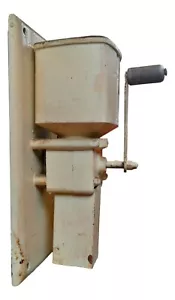 Coffee Grinder Hand Crank Metal Wall Mounted 50s Vintage - Picture 1 of 4