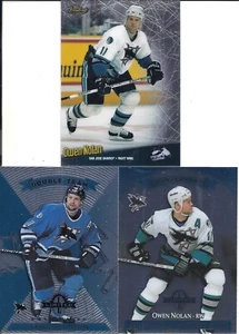 Owen Nolan 1998-99 Topps Finest & 1997-98 Donruss Limited 3-Card Lot - Picture 1 of 1