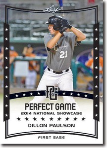  DILLON PAULSON Los Angeles Dodgers 2014 Leaf *PERFECT GAME* Baseball RC