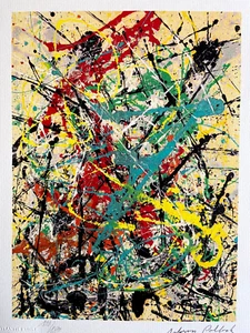 Jackson Pollock Action Painting Coa Firmata O.P. Numerata A Mano - Mark Rothko - Picture 1 of 11