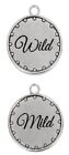 Ganz Fun Flip 2 Sides Charm Token "Wild" on one side "Mild" other side w/Card