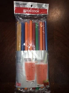 Good Cook 25 Count Multi Color Individually Wrapped Milkshake Straws NEW Sealed - Picture 1 of 6