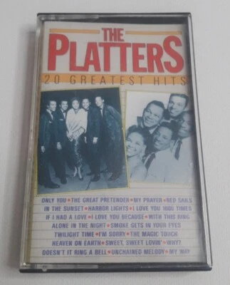 Vintage 1990 The Platters 20 Greatest Hits Cassette Tape Foto 1 de 2