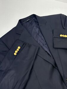 Brooks Brothers Suit Jacket 44R NavyBlue SaxXon Wool Country University Madison