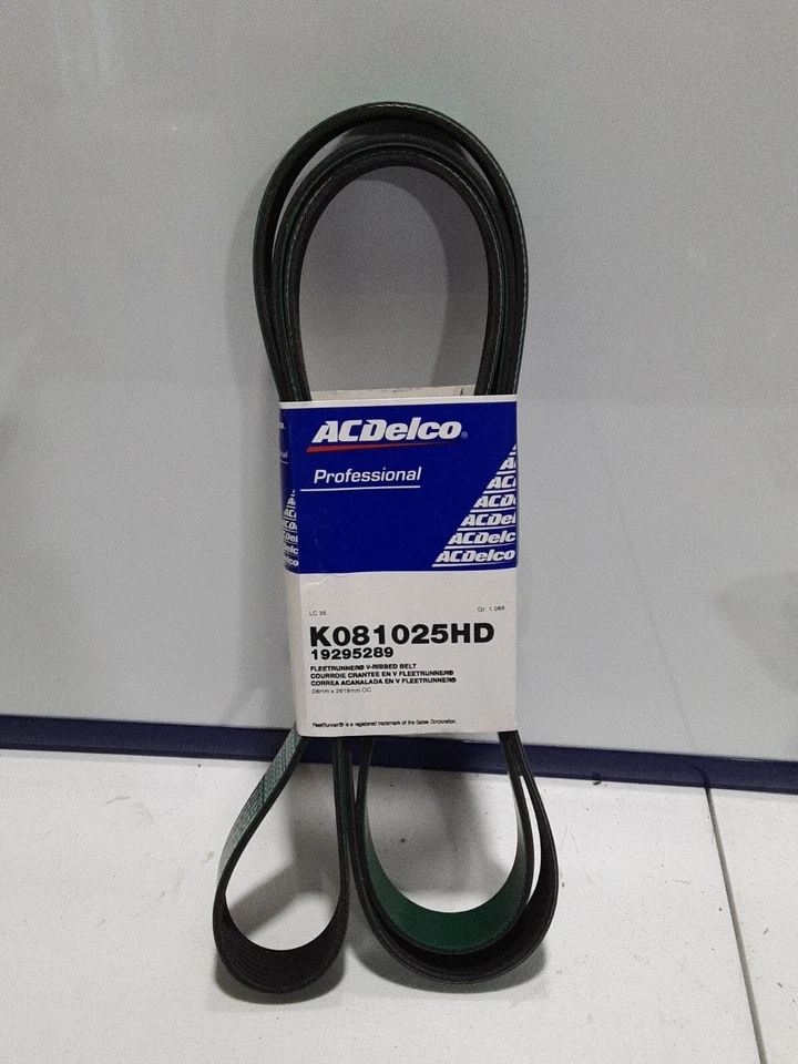 Serpentine Belt-DIESEL ACDelco K081025HD se adapta a Freightliner 108SD 2012 8,3 L-L6 Foto 1 de 2