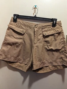 Against The Elements Women's 8 Khaki Outdoor Lightweight 5 Inch Shorts - Picture 1 of 8