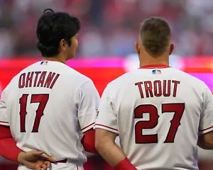 8x10 Photo MIKE TROUT & SHOHEI OHTANI Anaheim Los Angeles Angels MLB - Picture 1 of 1
