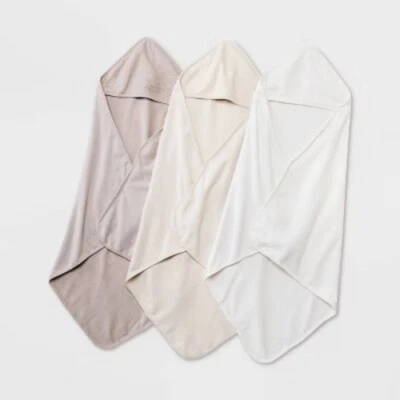 Baby 3pk Muslin Hooded Towel - Cloud Island™ - Image 1 of 4