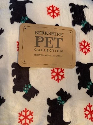 Cozy SCOTTIE Plush Berkshire Throw Blanket SCOTTY SCOTTISH TERRIER 50x60 Warm - Image 1 of 4