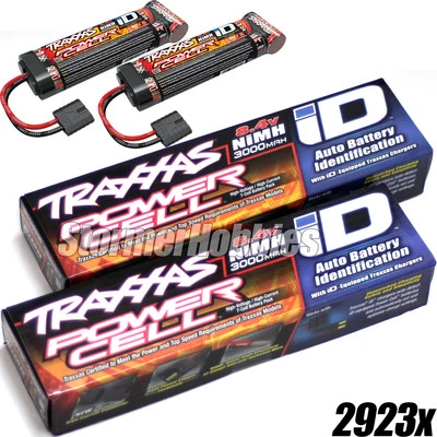 Baterías Traxxas 2923X NiMH 7C 8,4 V 3000 mAh con iD Conn (2 paquetes) se adapta a SLASH VXL Foto 1 de 4