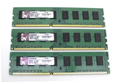 Kingston 6 GB (3x2 GB) KVR1333D3N9K3/6G DDR3-1333 PC3-10667 #29890 - Imagen 1 de 2