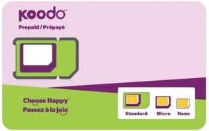 100 KOODO SIM FREE DLVRY BUY3 1 CANETTE GRATUITE - USA 24 HEURES/60 MIN OBO - 100 % EBAY - Photo 1 sur 1