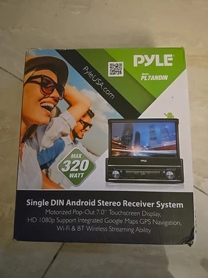 Pyle DIN Stereo Receiver Pop-Out Touchscreen, GPS, Bluetooth & Wi-Fi (PL7ANDIN) - Image 1 of 4