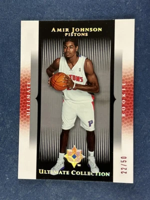 2005-06 UD Ultimate Collection Red #138 Amir Johnson Pistons /50 RC - Image 1 of 2