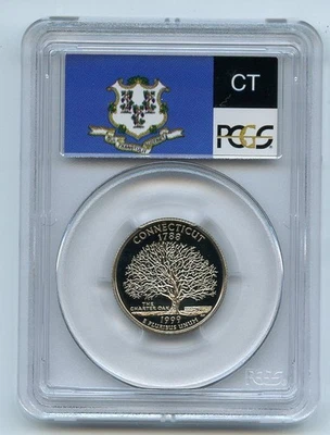 1999 S 25C Clad Connecticut Quarter PCGS PR70DCAM - Image 1 of 2