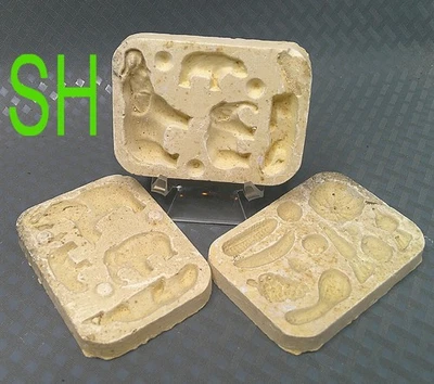 Vintage Ceramic Slip Casting Molds Miniature Animals Elephants Hippo Vegetables - Image 1 of 4