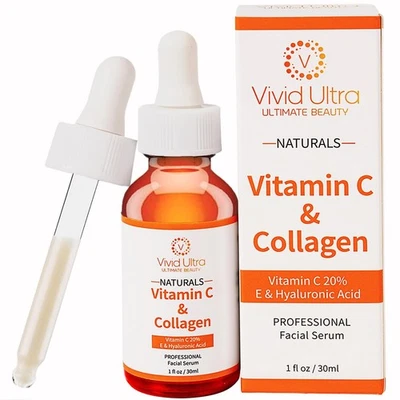 Vivid Ultra Vitamina C Suero para Rostro - Suero Antienvejecimiento con Aci Hialurónico... Foto 1 de 4