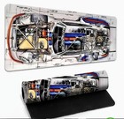 Gaming Mauspad XXL Anti-Rutsch Rennporsche,Schreibtisch Matte,80x40 Poster