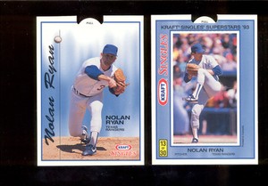 1993 Kraft NOLAN RYAN Texas Rangers rare Pop-up Card