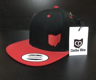 THE OHIO STATE - ROPA OHIO - GORRA GORRA SNAP BACK - NUEVO BILLETE PLANO NEGRO/ROJO - NUEVO CON ETIQUETAS Foto 1 de 4