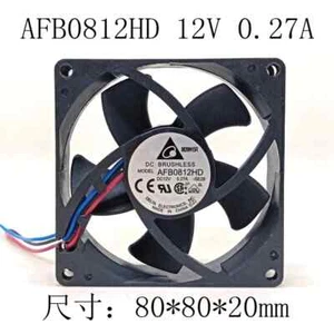 DELTA AFB0812HD 12V 0.27A 8CM 8020 3-wire double ball cooling fan - Picture 1 of 10