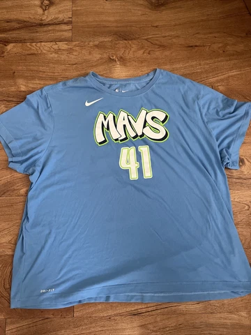 Dirk Nowitzki Nike Dri-Fit Dallas Mavericks City Edition Shirt 3XL Cover
