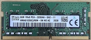 Hynix 8GB 1Rx8 PC4-3200AA HMA81GS6CJR8N-XN SODIMM - Zdjęcie 1 z 1
