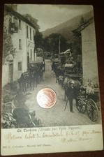 Cartolina d'epoca paesagg Italia Piemonte Verbania Strada per Vigezzo Cà Turbino