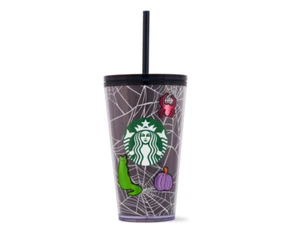 New Halloween Starbucks® Cold Cup Glow in the Dark w/Stickers 16oz/473ml - Picture 1 of 6
