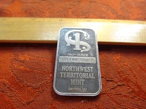Vintage NorthWest Territorial Mint Dayton, NV. 1 Oz .999 Silver Bar A - Picture 1 of 2