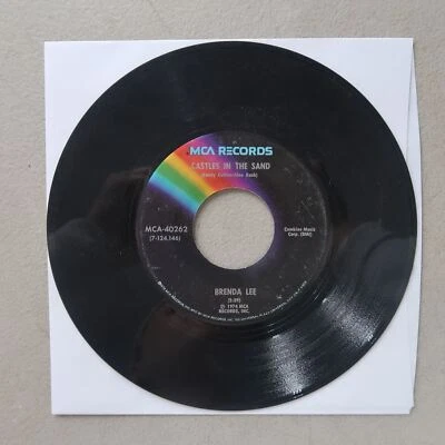 BRENDA LEE BIG FOUR POSTER BED/CASTLES IN THE SAND MCA RECORDS VINYL 45 VG 21-56 Foto 1 de 2