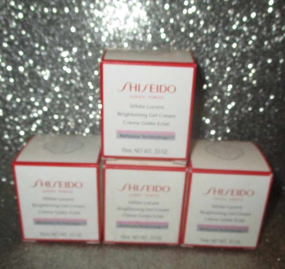 4x Shiseido White Lucent Brightening Gel Cream Travel Size 15ml / 0.53oz NIB - Image 1 of 1