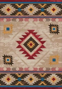 GLEN CANYON NAVAJO BLANKET INSPIRED AREA RUG - 4' X 5' - Picture 1 of 1