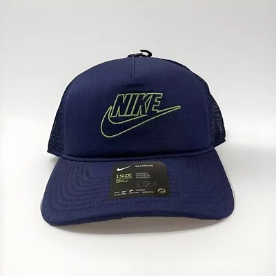 Nike Sportswear Clásico 99 Sombrero de Camionero Bordado Logo Gorra Malla 6 Paneles Azul Marino Foto 1 de 4