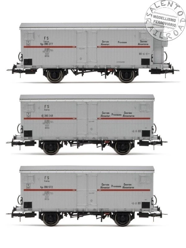 Rivarossi HR6605 - 1:87 H0 - Set of 3 Refrigerated Freight Cars FS 2-Axle Type H - Image 1 of 1